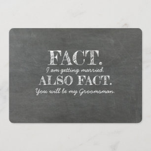 GROOMSMAN BEST MAN Funny Proposal Invitation