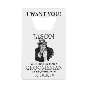 Groomsman Best Man Proposal Uncle Sam I WANT YOU