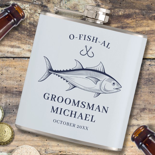 Groomsman Best Man Simple Fun Gift Hip Flask (Creator Uploaded)