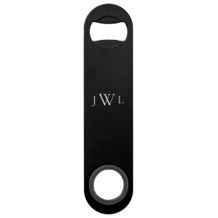 Groomsman Black Custom Monogram Name