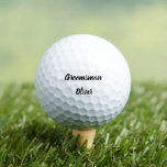Groomsman Black Custom Name Gifts Wedding  Golf Balls<br><div class="desc">Beautiful calligraphy,  black and white Groomsman golf balls. Perfect for Wedding favours.</div>