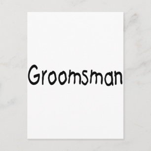 Groomsman (Blk) Postcard