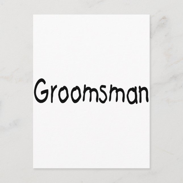 Groomsman (Blk) Postcard (Front)