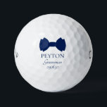 Groomsman Blue Bow Tie Golf Balls<br><div class="desc">These golf balls are a great favour for the groomsmen in your wedding. If all your wedding party will be wearing suits with bow ties this design with a traditional double bow tie in blue would be perfect. They'd be great for a bachelor party or weekend. The job title can...</div>