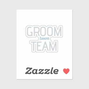 groomsman bold groom team grey blue white bachelor