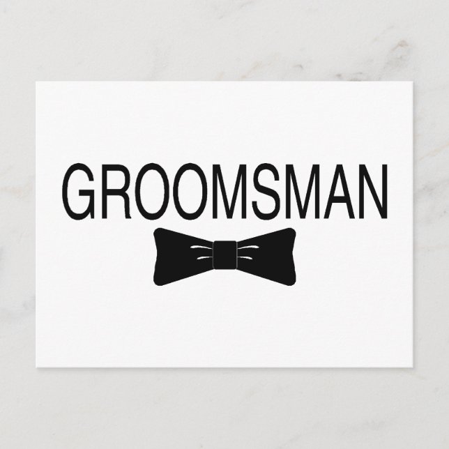 Groomsman Bowtie Postcard (Front)