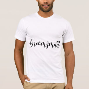 Groomsman Bowtie Wedding Bachelor T-Shirt