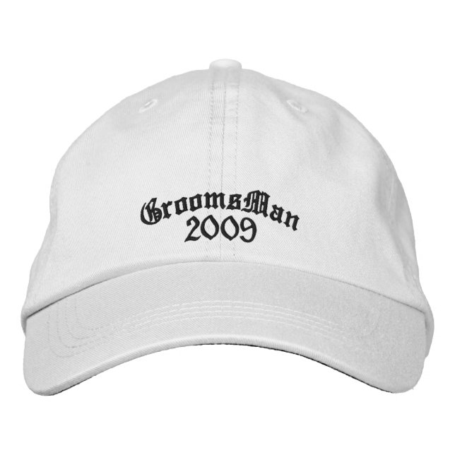 Groomsman Change to Current Year Embroidered Hat (Front)