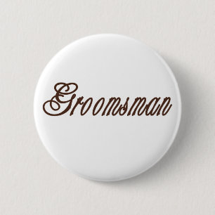 Groomsman Classy Browns 6 Cm Round Badge