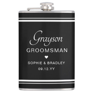 Groomsman Custom Personalised Wedding Party Hip Flask