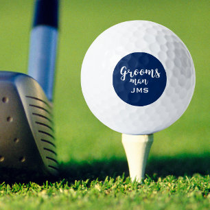Groomsman Custom Wedding Favour Modern Monogram Golf Balls