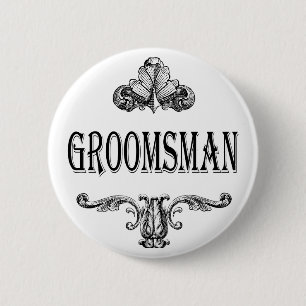groomsman customisable colour button