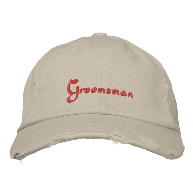Groomsman Embroidered baseball cap (Front)