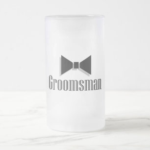 Groomsman Frosted Glass Beer Mug