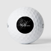 Groomsman Gift Classic Black White Grey Monogram