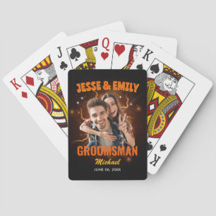 Groomsman Gift Custom Photo Vintage Bootleg Rap Playing Cards