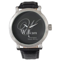 Groomsman Gift Elegant Monogram Initial Name Cool