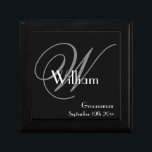 Groomsman Gift Modern Monogram Script Elegant Chic Gift Box<br><div class="desc">Wedding Groomsman Groomsmen Gift Modern Monogram Script Elegant Chic Keepsake Gift Box. Click personalise this template to customise it with the Monogram Initial, the name, and the date quickly and easily. Groomsman Gift Modern Monogram Script Elegant Chic Gift Box, is part of the Groomsman Gifts Collection in this store, which...</div>
