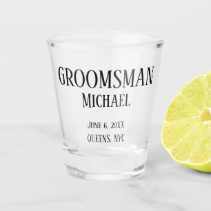 Groomsman Gift Personalised Shot Glass