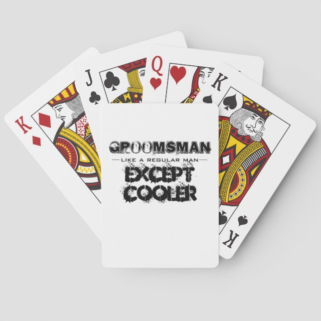 Groomsman Gift Playing Cards Wedding Favour (Back)