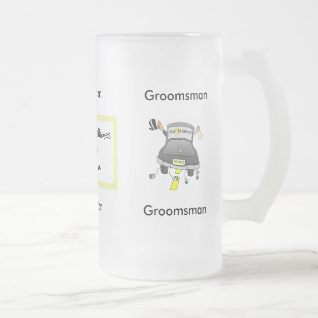 Groomsman Glass Beer Mug (Right)