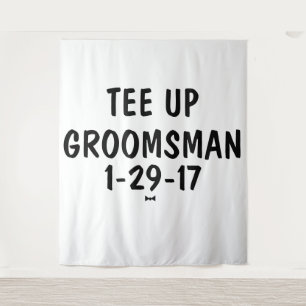 Groomsman Golf Invite Tapestry