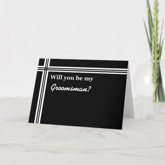 Groomsman Invitation - Funny - Customisable (Front)