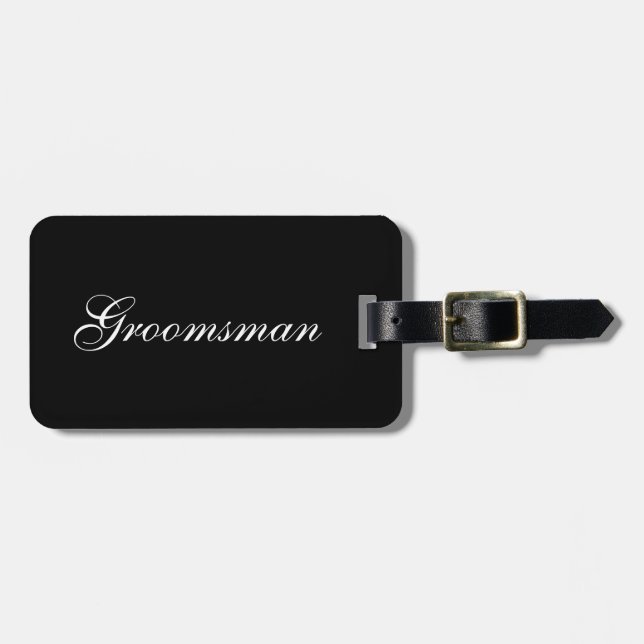 "Groomsman" Luggage Tag (Front Horizontal)