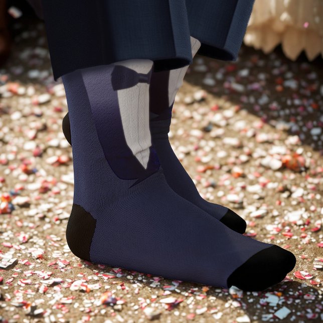 Groomsman Man of Honour Blue Tuxedo Wedding Socks (Who wouldn't want socks as a thank you gift for being your Man of Honor? Add their name!)