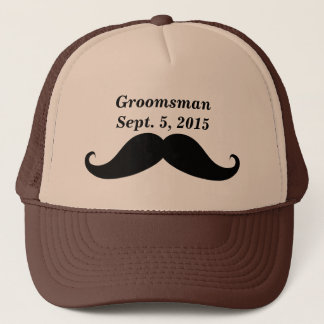 Groomsman Moustache Truckers Hat
