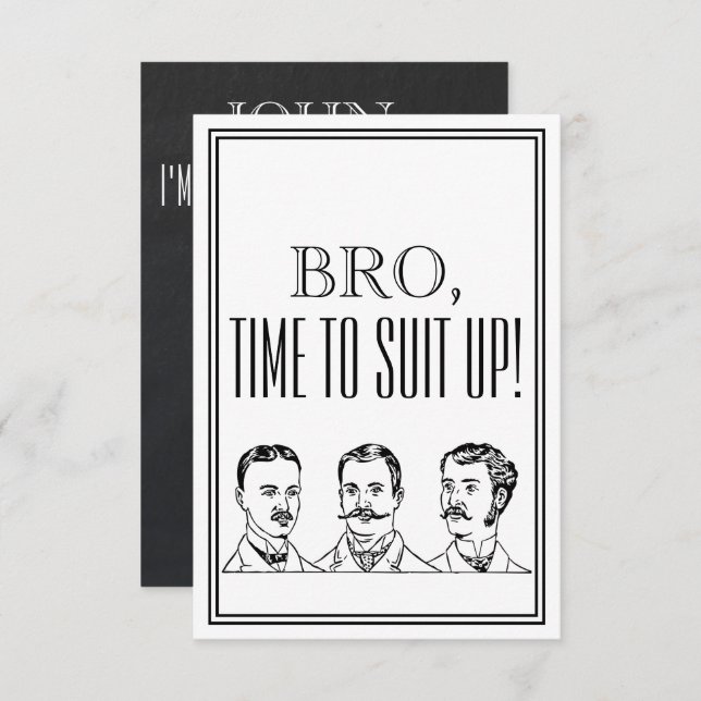 Groomsman or Best Man Proposal Vintage Invitation (Front/Back)