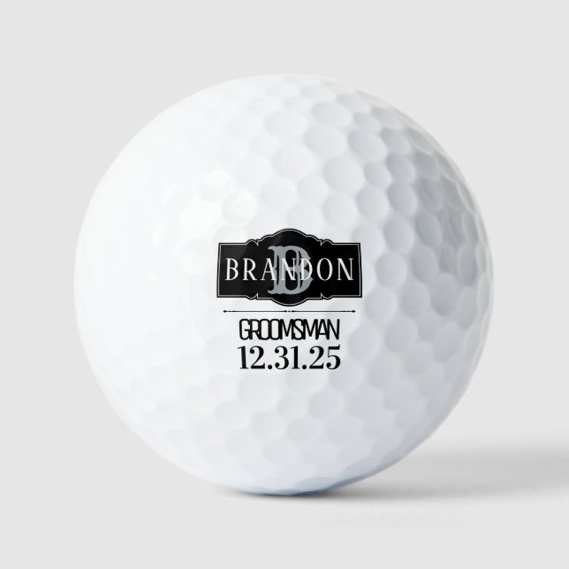 GROOMSMAN PERSONALIZED GOLF BALLS (Front)