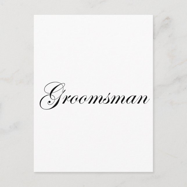 Groomsman Postcard (Front)