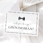 Groomsman Proposal Card<br><div class="desc">Minimalist Groomsman Proposal Card with a bowtie clipart!</div>