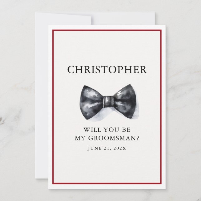 Groomsman Proposal Card (Front)