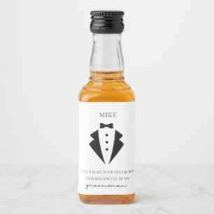 Groomsman Proposal  Liquor Bottle Label