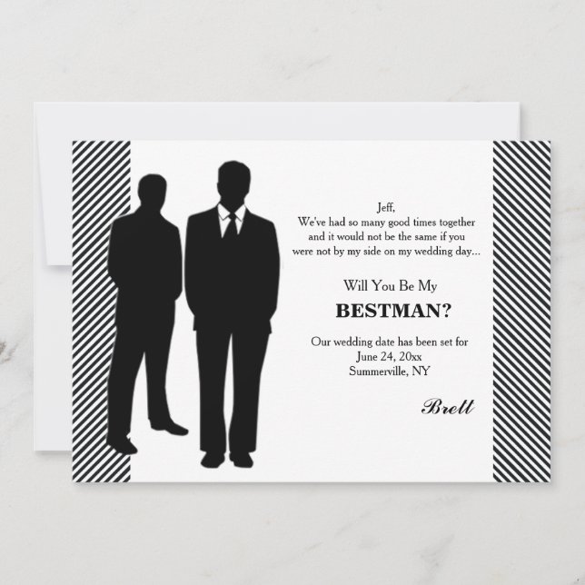 Groomsman Request Card (Front)