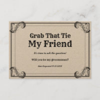 Groomsman Request Vintage Grab That Tie