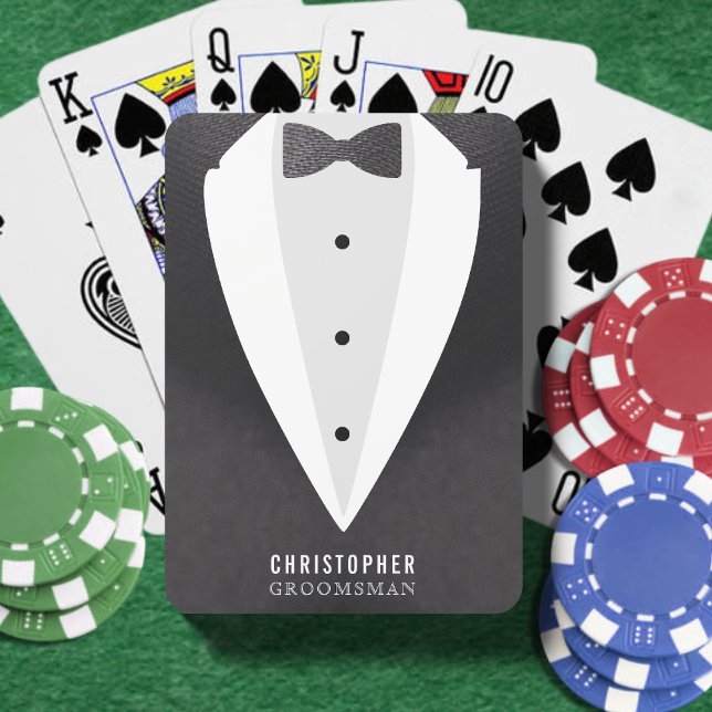 Groomsman Suit Wedding Favour Playing Cards (Groomsman Suit Wedding Favor Poker Cards
)