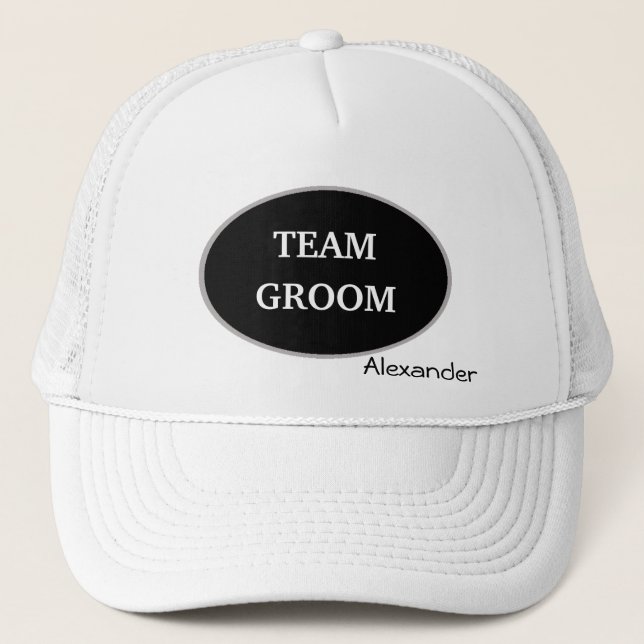 Groomsman Team Groom Personalised Trucker Hat (Front)