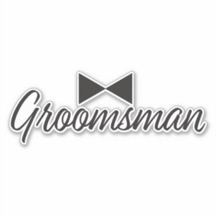 Groomsman text and Bow tie