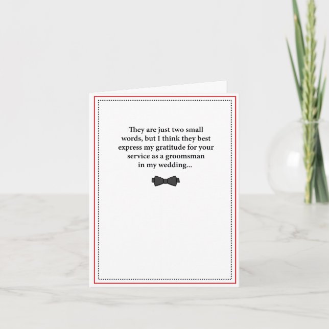 Groomsman Thank You Card - Hot Bridesmaids (Front)