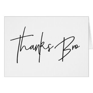 Groomsman Thank You Card Thanks Bro Card