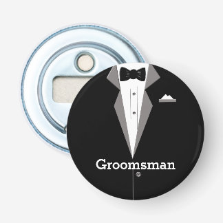Groomsman Tuxedo Art Bottle Opener