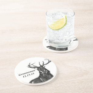 Groomsman Vintage Buck Coasters