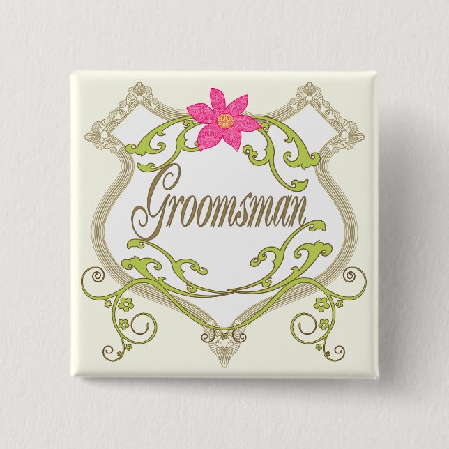 Groomsman Wedding Badges (Front)
