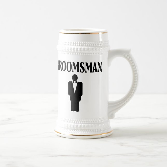 Groomsman Wedding Beer Stein (Right)
