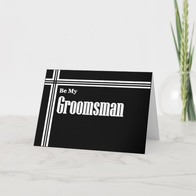 GROOMSMAN Wedding Invite - Customisable (Front)