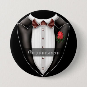 Groomsman Wedding Party Button