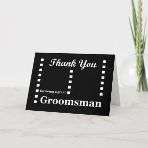 GROOMSMAN Wedding Thank You - Zipper Checks Card